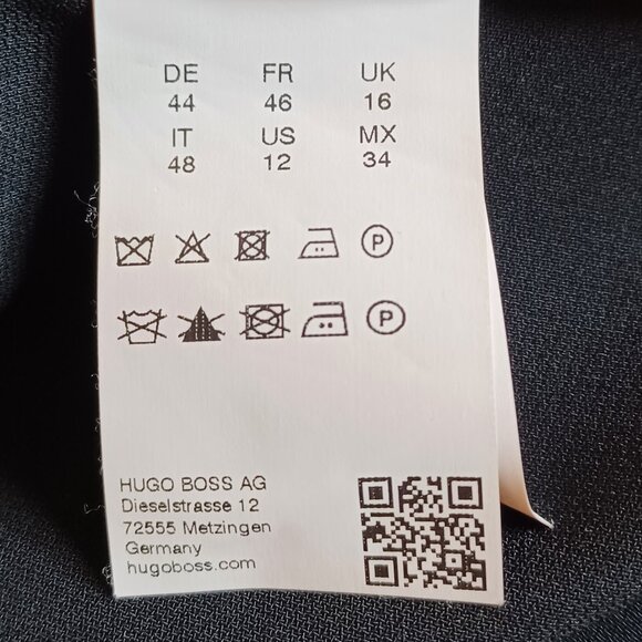 LIKE NEW!  Hugo Boss "Kallmesa" Open Draped Black Blazer Size 12 - Picture 4 of 8